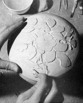 Janel Jacobson carving Wild Rose 